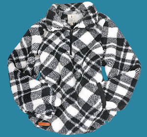 Youth Everyday Pullover - White Plaid