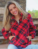 Everyday Pullover - Red Plaid
