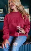 Wine Embossed Sweatshirt
