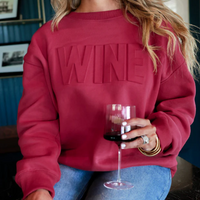 Wine Embossed Sweatshirt