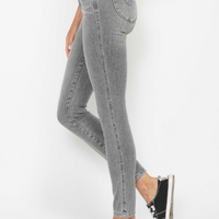 Midrise Tummy Control Grey Skinny