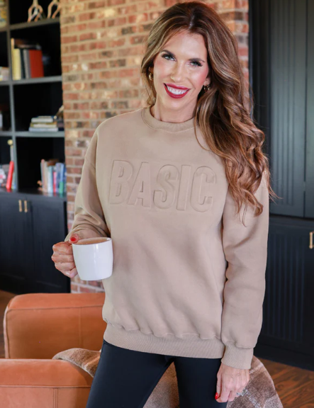 Embossed sweater sales