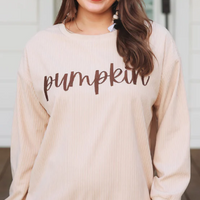 Pumpkin Corded Sweatshirt