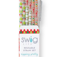 Christmas Crew Reusable Straw Set