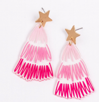 Pink Tree Merry & Bright Earrings
