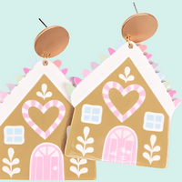 Gingerbread House Earrings