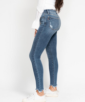 High-Rise Skinny with Shark Bite Hem
