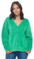 Marisol Fuzzy Cardigan - Green
