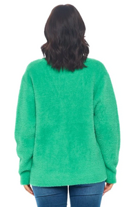 Marisol Fuzzy Cardigan - Green