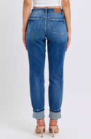 Mid-Rise Vintage Wash Boyfriend Jean with Cuff
