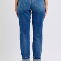 Mid-Rise Vintage Wash Boyfriend Jean with Cuff