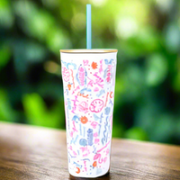 Tumbler with Straw - Summer Serenade