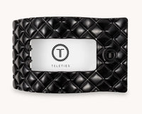 Quilted Rectangle Flat Clip - Jet Black
