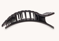Quilted Rectangle Flat Clip - Jet Black
