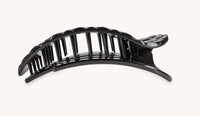 Quilted Flat Round Clip - Jet Black
