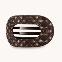 Quilted Flat Round Clip - Truly Taupe