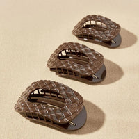 Quilted Flat Round Clip - Truly Taupe