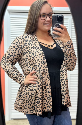 Taupe Leopard Cardigan