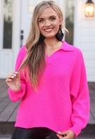 Zander Collared Sweater - Pink
