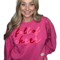 Full Of Cheer Electric Pink Sweatshirt