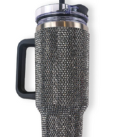 Sequin Tumbler 40oz - Black