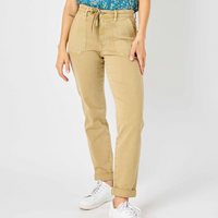 88815 Judy Blue - High Waist Dyed Cuffed Jogger Khaki