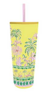 Tumbler with Straw - Tropical Oasis