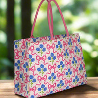 Simply Southern Tote Bag
Seaside Tote Bag - Ribbon 
Pink Bows & Flowers
Simply Southern