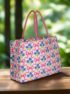 Simply Southern Tote Bag
Seaside Tote Bag - Ribbon 
Pink Bows & Flowers
Simply Southern