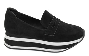 Sheesh - Black Faux Suede
