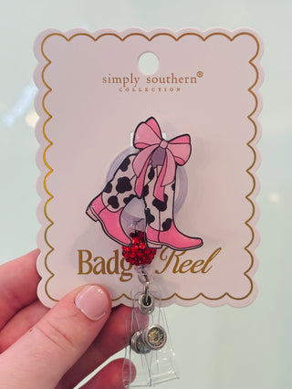 Simply Southern badge reel in fun colorful design – stylish badge holder for ID, keys, or work badges from Sweet Southern Charm
