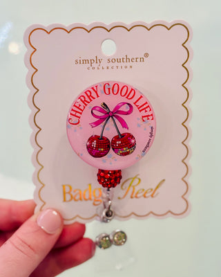 Simply Southern badge reel in fun colorful design – stylish badge holder for ID, keys, or work badges from Sweet Southern Charm