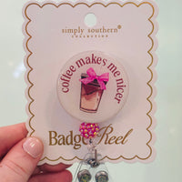 Simply Southern badge reel in fun colorful design – stylish badge holder for ID, keys, or work badges from Sweet Southern Charm
