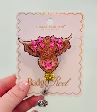 Simply Southern badge reel in fun colorful design – stylish badge holder for ID, keys, or work badges from Sweet Southern Charm