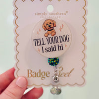 Simply Southern badge reel in fun colorful design – stylish badge holder for ID, keys, or work badges from Sweet Southern Charm