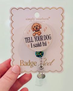 Simply Southern badge reel in fun colorful design – stylish badge holder for ID, keys, or work badges from Sweet Southern Charm