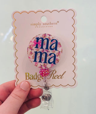 Simply Southern badge reel in fun colorful design – stylish badge holder for ID, keys, or work badges from Sweet Southern Charm