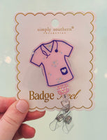 Simply Southern badge reel in fun colorful design – stylish badge holder for ID, keys, or work badges from Sweet Southern Charm
