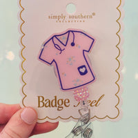 Simply Southern badge reel in fun colorful design – stylish badge holder for ID, keys, or work badges from Sweet Southern Charm