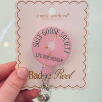 Simply Southern badge reel in fun colorful design – stylish badge holder for ID, keys, or work badges from Sweet Southern Charm