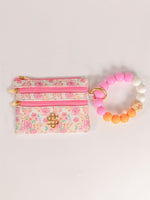 Simply Southern Bead Bangle Wallet – PU leather wallet with beaded bracelet strap, card slots, snap protector, and zipper coin pouch from Sweet Southern Charm
