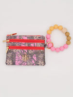Simply Southern Bead Bangle Wallet – PU leather wallet with beaded bracelet strap, card slots, snap protector, and zipper coin pouch from Sweet Southern Charm
