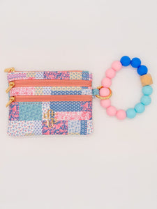 Simply Southern Bead Bangle Wallet – PU leather wallet with beaded bracelet strap, card slots, snap protector, and zipper coin pouch from Sweet Southern Charm