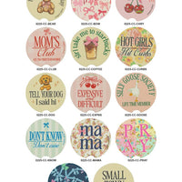 Simply Southern Car Coasters – 2.75"x0.25" absorbent stone inserts, fit any car cup holder, available in 14 designs from Sweet Southern Charm