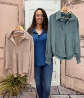 Simply Southern Knit Collared Pullover
Upgrade your wardrobe with this versatile knit collared pullover from Simply Southern. Designed in a soft and stretchy blend, it’s the perfect mix of comfort and style. The collared neckline adds a polished touch, making it easy to dress up or down for any occasion.
