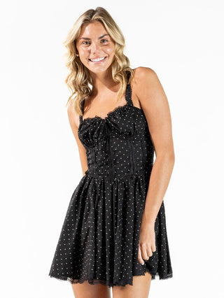 Simply Southern dress, corset dress women, polka dot dress, black dot dress, women’s summer dress, cotton corset dress, boutique dress, Sweet Southern Charm Simply Southern