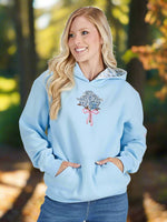 Simply Southern Dilara Hoodie – embroidered artwork, patterned hood lining, relaxed fit cotton blend pullover from Sweet Southern Charm
