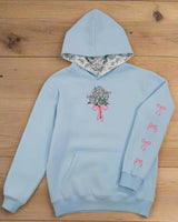 Simply Southern Dilara Hoodie – embroidered artwork, patterned hood lining, relaxed fit cotton blend pullover from Sweet Southern Charm
