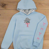 Simply Southern Dilara Hoodie – embroidered artwork, patterned hood lining, relaxed fit cotton blend pullover from Sweet Southern Charm