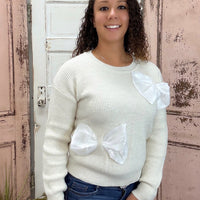 Simply Southern Elliana Sweater in White

Trendy Sweater 
bow sweater